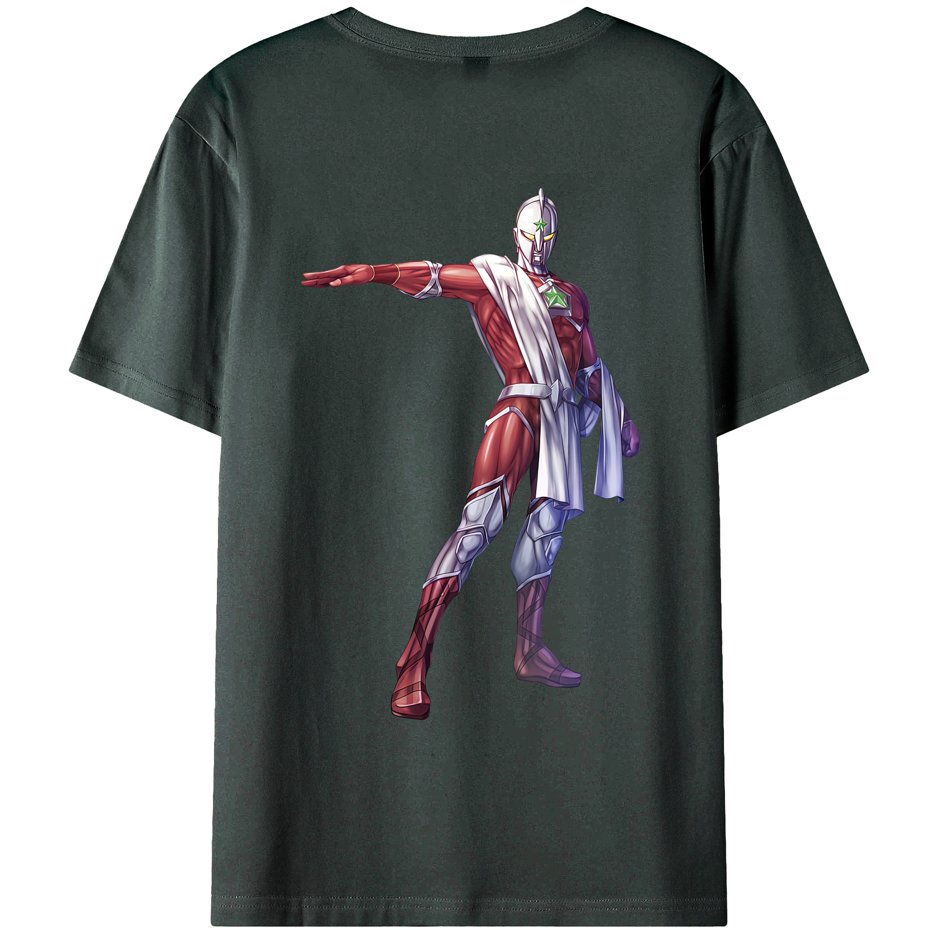 （画像用） ウルトラマン Ultraman 綿100％ メンズ半袖Tシャツ（バックプリント） 通気性